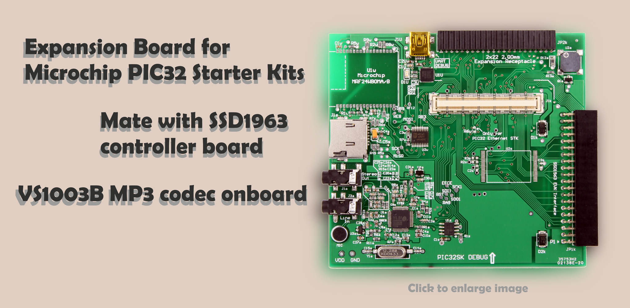 Multimedia Evaluation Kit for Microchip PIC32 Starter Kits